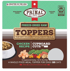 Primal Dog-Cat Fd Raw Topper Cupboard Cuts Chicken 18Oz
