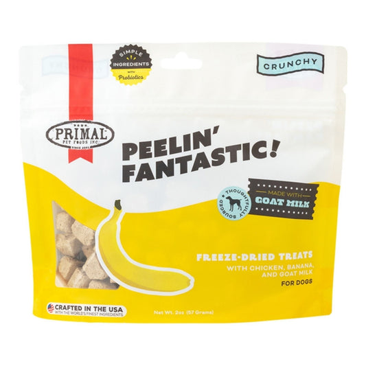 Primal Dog Freeze-Dried Peelin Fantastic Chicken Banana With Goat Milk 2oz.