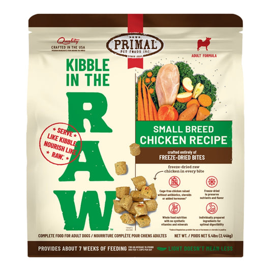 Primal Dog Kibble In The Raw Freeze-Dried Small Breed 5.4Lbs