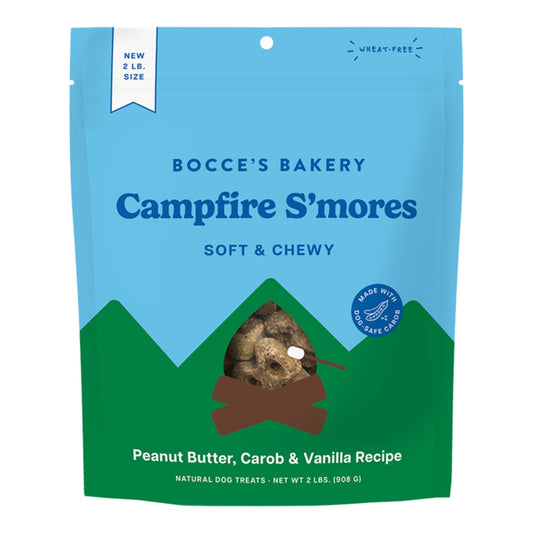 Bocce's Bakery Dog Grain Free Campfire S'mores Soft & Chewy Treats 32oz.
