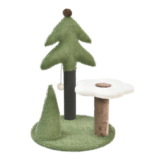 Max & Marlow Forest Pine and Flower Scratching Post 1ea/26 in.