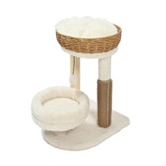 Max & Marlow Rattan Wicker Cat Tree 1ea/17.9 in.