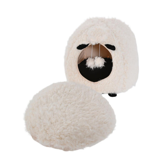 Max & Marlow Dome Cat Cave Sheep, 1ea