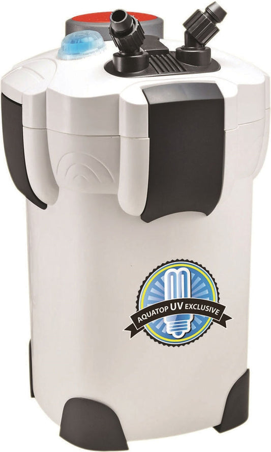 Aquatop CF500UV Canister Filter with UV Sterilization Grey, 1ea