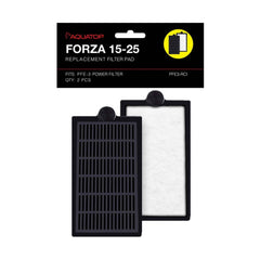 Aquatop FORZA Replacement Filter Inserts with Premium Activated Carbon 15-25 Black; White 2 Pack Default Title