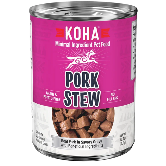 Koha Dog Grain Free Stew Pork 12.7oz. (Case of 12)