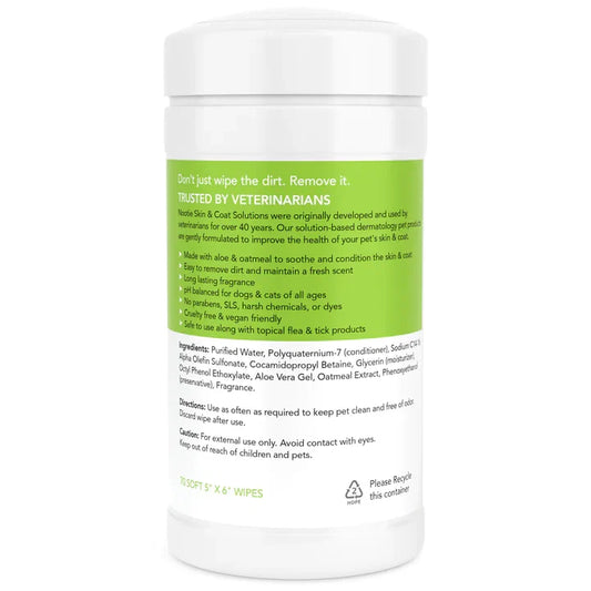 Nootie Waterless Grooming Wipes Cucumber Melon 70 Count