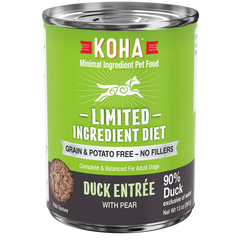 Koha Dog Limited Ingredient Grain Free 90% Duck 13oz. (Case of 12)