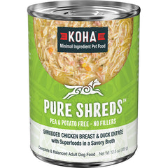 Koha Dog Grain Free Shredded Chicken And Duck 12.5oz. (Case of 12)