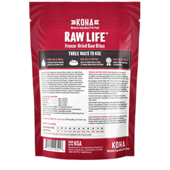 Koha Dog Grain Free Raw Freeze Dried Bites Beef 14oz.