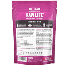 Koha Dog Grain Free Raw Freeze Dried Bites Pork 14oz.