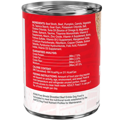 Koha Dog Grain Free Shredded Beef 12.5oz. (Case of 12)