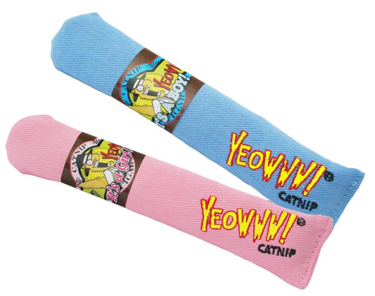 Yeowww! Big Baby Cigars Catnip Toy Blue 7 in