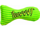 Yeowww! Stinkies Catnip Toy Yellow; Green 3 in 12 Pack Stripes