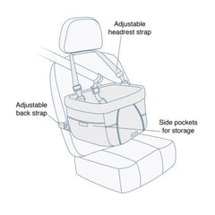 Kurgo Dog Booster Seat Heather Charcoal & Blue