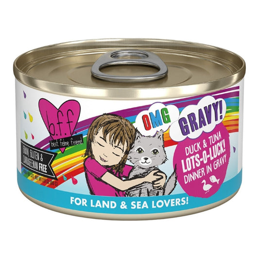BFF Cat Omg Gravy Lots Luck Duck & Tuna 2.8oz. - (Case of 12)