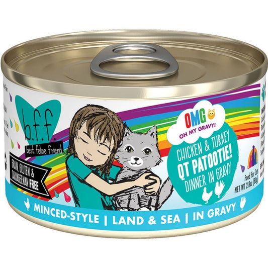 BFF Cat Omg Gravy Qt Patootie Chicken & Turkey 2.8oz. - (Case of 12)
