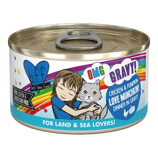 BFF Cat Omg Gravy Love Munchkin Chicken 2.8oz. - (Case of 12)
