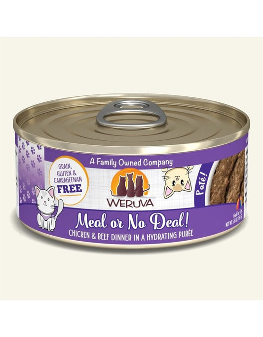Weruva Cat Pate Meal or No Deal! Chicken and Beef Dinner 5.5oz. (Case Of 8)