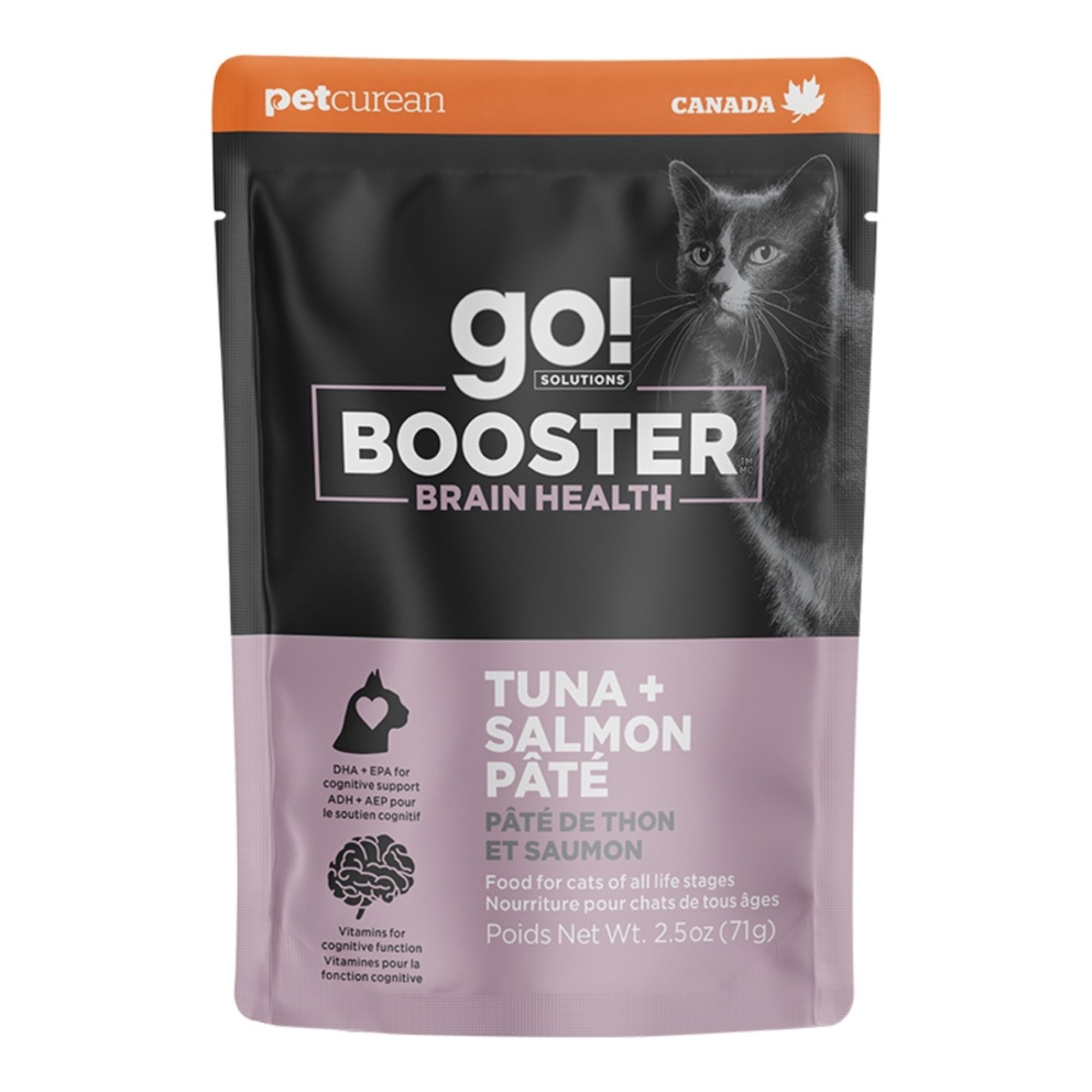 Go! Cat Booster Brain Health Tuna + Salmon Pate 2.5oz. (Case of 24)