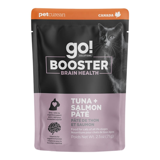 Go! Cat Booster Brain Health Tuna + Salmon Pate 2.5oz. (Case of 24)