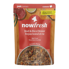 Now Fresh Dog Ground Beef & Rice Dinner 2.8oz. (Case of 24)