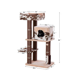 PetPals Cowboy Cat Tree
Brown Cow Print 50 in, XL