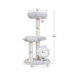 PetPals Rockview 2-Level Cat Tree
Ivory 37 in