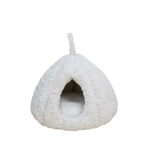 PetPals Rose Hut Pet Bed Ivory 17.7 in