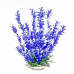 Aquatop Bacopa Aquarium Plant with Weighted Base Blue, White 6 in