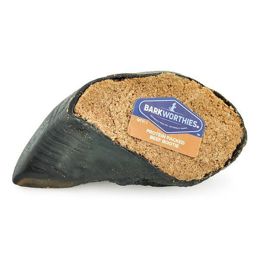 Barkworthies Protein Packed Beef Bootie Dog Treat Peanut Butter, 20ea/One Size