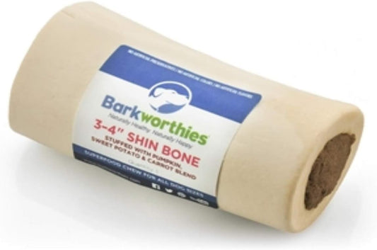 Barkworthies Stuffed Shin Bone Pumpkin, Sweet Potato Carrot, 15ea/34 in, 15 ct