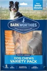 Barkworthies Variety Pack Medium Dog Treats 5pk