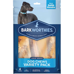 Barkworthies Variety Pack Large Dog Treats 4pk