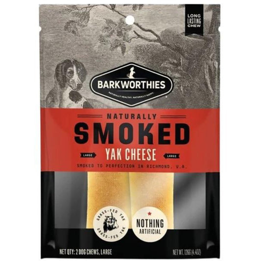 Barkworthies Dog Smoked Yak Cheese Large 2 Pack Default Title