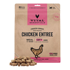 Vital Essentials Cat Freeze-Dried Raw Grain Free Chicken Entree & Mixer Soft Nibs 12oz.