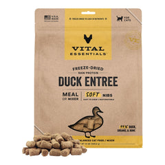 Vital Essentials Cat Freeze-Dried Raw Grain Free Duck Entree & Mixer Soft Nibs 12oz.