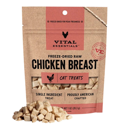 Vital Essentials Cat Freeze-Dried Treat Chicken Breast 1oz.