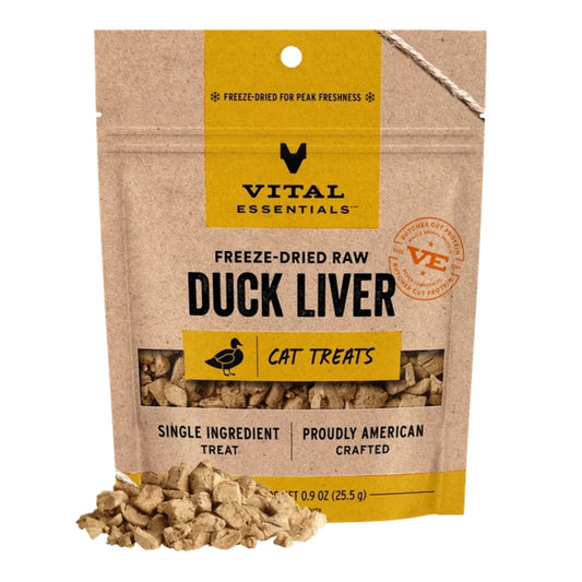 Vital Essentials Cat Freeze-Dried Treat Duck Liver 0.9oz.