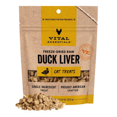 Vital Essentials Cat Freeze-Dried Treat Duck Liver 0.9oz.