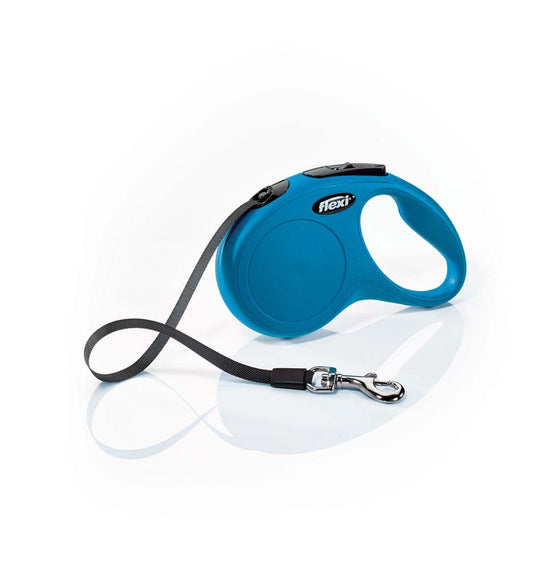 Flexi Classic Retractable Tape Dog Lead Blue Small 33lbs 16ft