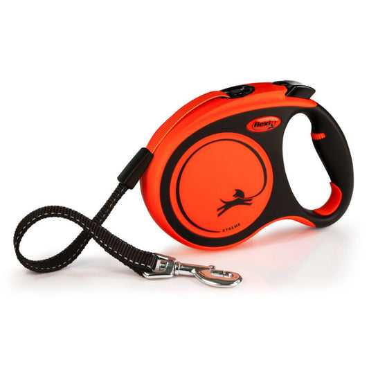 Flexi Xtreme Retractable Leash Orange Black, 1ea/SM, 16 ft