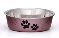 Loving Pets Bella Bowl Metallic Dog Bowl Grape Large