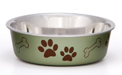 Loving Pets Bella Bowl Metallic Dog Bowl Artichoke Small