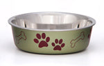 Loving Pets Metallic Dog Bowl Artichoke, 1ea/LG