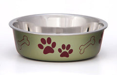 Loving Pets Metallic Dog Bowl Artichoke, 1ea/LG