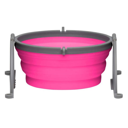 Loving Pets Travel Dog Bowl Pink, 1ea/MD
