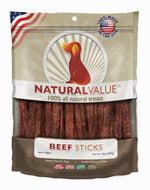 Loving Pets Natural Value Beef Stick Recipe Dog Treat 14 oz