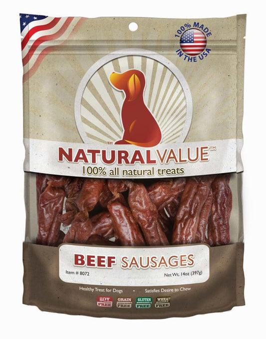 Loving Pets Natural Value Beef Sausage Recipe Dog Treat 13 Oz