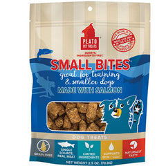 Plato Dog Small Bites Grain Free Salmon 2.5 Oz.